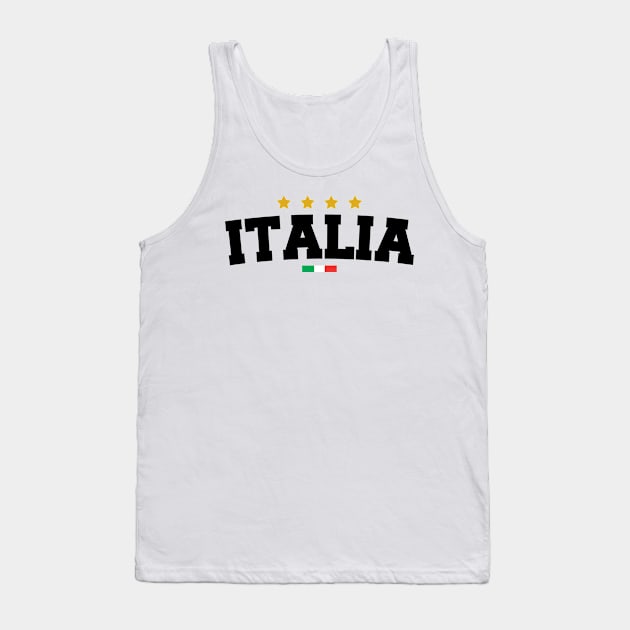 ITALIA Sport Football Soccer Supporter Tank Top by Rebrand